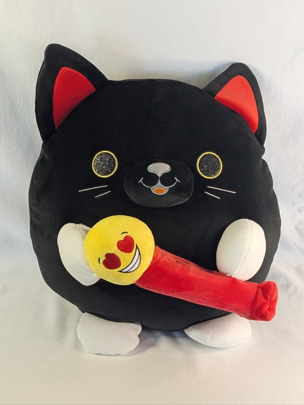 Zuru Snackles Black Cat PEZ 14 In  Large Plush Stuffed Luna EUC